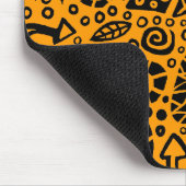 Tapis De Souris Catnip Dreams - Noir sur Orange FF9900 (Coin)