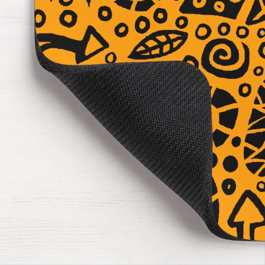 Tapis De Souris Catnip Dreams - Noir sur Orange FF9900 (Coin)