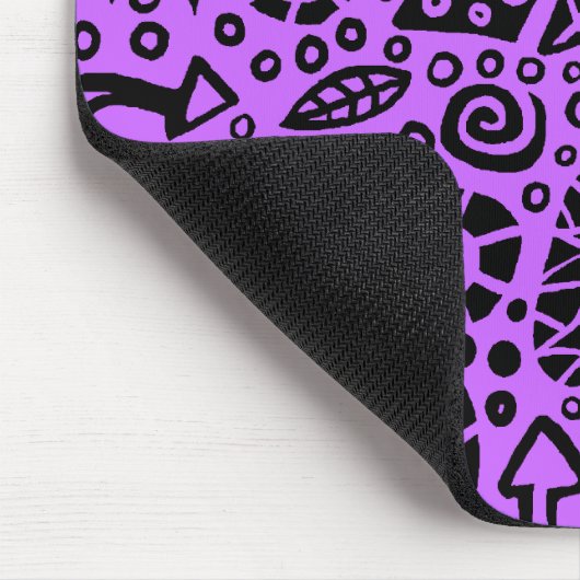 Tapis De Souris Catnip Dreams - Noir sur Purple CC66FF (Coin)