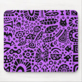 Tapis De Souris Catnip Dreams - Noir sur Purple CC66FF (Devant)
