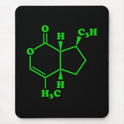 Tapis De Souris Catnip Nepetalactone Formule chimique moléculaire (Devant)