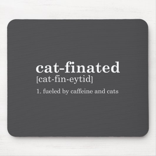 Tapis De Souris Cats &amp; Coffee Lover Funny Caffeine Quote Coffe (Devant)