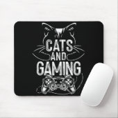Tapis De Souris Cats And Gaming Funny For Gamer, Cat Lover, Cat Mo (Avec souris)