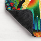 Tapis De Souris Cats on Bright and Colorful Background, (Coin)