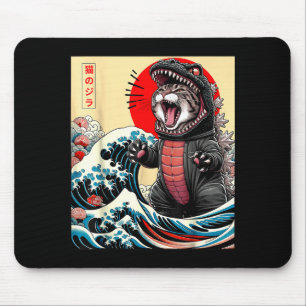 Tapis De Souris Catzilla Chat Art Japonais Drôle de Chat Pour Homm