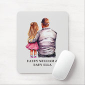 Tapis De Souris Caution père et fille (10) (Avec souris)