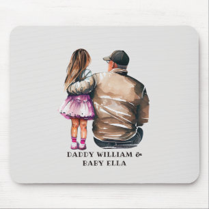 Tapis De Souris Caution père et fille (11)