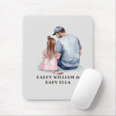 Tapis De Souris Caution père et fille (7) (Avec souris)