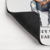 Tapis De Souris Caution père et fille noire (3) (Coin)