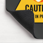 Tapis De Souris Caution Science in Progress (Coin)