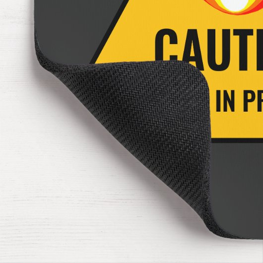 Tapis De Souris Caution Science in Progress (Coin)