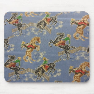 Tapis De Souris Cavalier de Bronc de cow-girl
