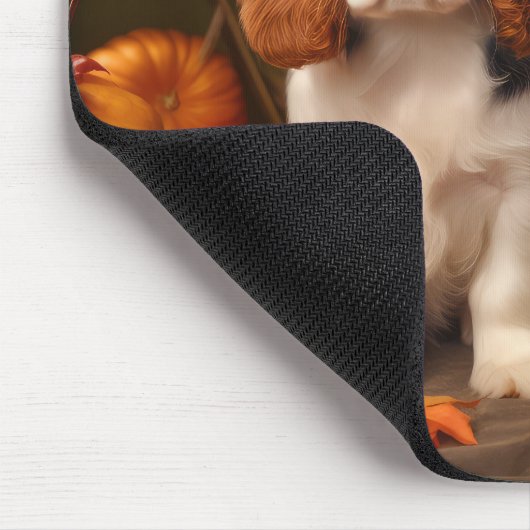 Tapis De Souris Cavalier King Charles Spaniel Chiot Citrouille d'a (Coin)