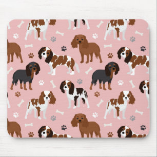 Tapis De Souris Cavalier King Charles Spaniel Paws and Bones Mouse