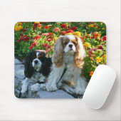 Tapis De Souris Cavaliers et Zinnias Mousepad (Avec souris)