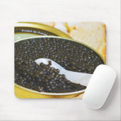 Tapis De Souris Caviar noir et cuillère de nacre à (Avec souris)