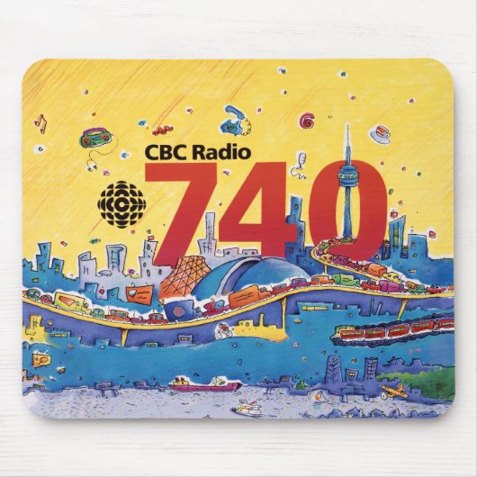Tapis De Souris CBC Radio 740 - 1980 promo graphique (Devant)