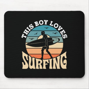 Tapis De Souris Ce garçon aime le surf surfeur surf planche de sur