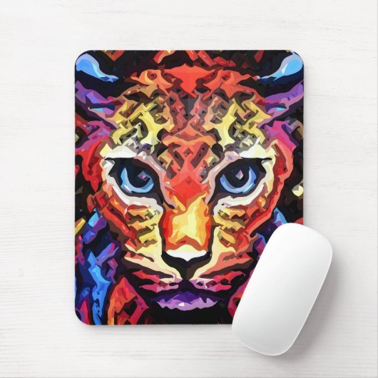 Tapis De Souris Ce look léopard coloré (Avec souris)