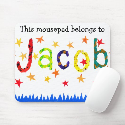 Tapis De Souris 'Ce mousepad appartient à Jacob' mousepad (Avec souris)