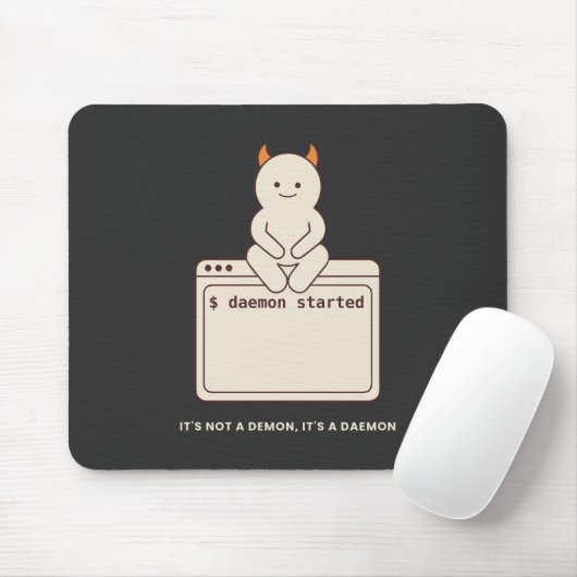 Tapis De Souris Ce n'est pas un démon, c'est un daemon drôle Linux (Avec souris)