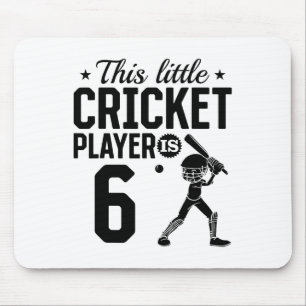 Tapis De Souris Ce petit joueur de cricket a 6 ans - 6e anniversai