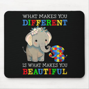 Tapis De Souris Ce qui vous rend différents Elephant Maman Autisme