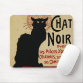 Tapis De Souris Ce Soir Conversation Noir Chat noir, Art Nouveau V (Avec souris)