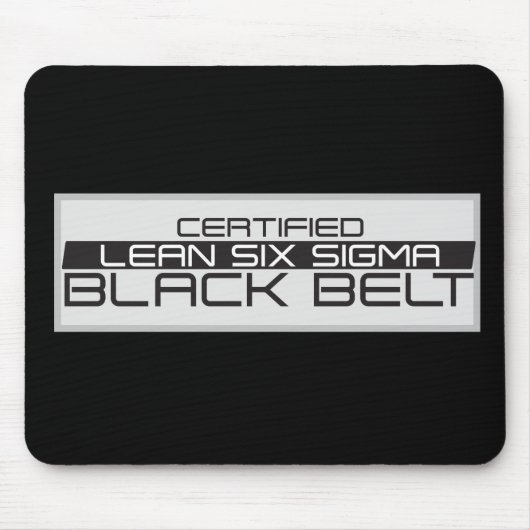 Tapis De Souris Ceinture noire certifiée Lean Six Sigma (Devant)