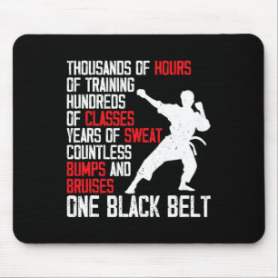Tapis De Souris Ceinture noire de taekwondo drôle de karaté judo a