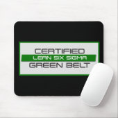 Tapis De Souris Ceinture verte certifiée Lean Six Sigma (Avec souris)