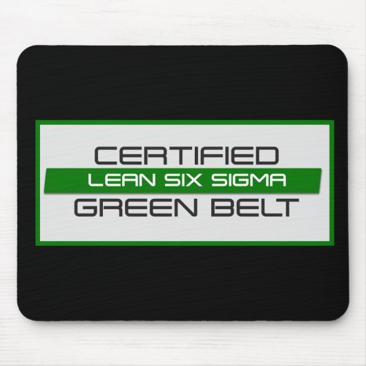Tapis De Souris Ceinture verte certifiée Lean Six Sigma (Devant)