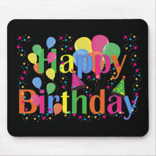 Tapis De Souris Célébration d'anniversaire personnalisée avec nom