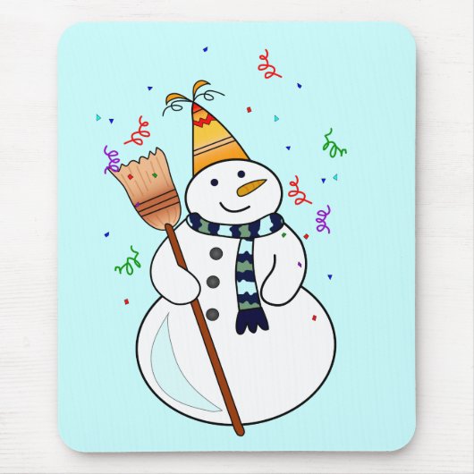 Tapis De Souris Célébration de Snowman Mousepad (Devant)