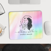 Tapis De Souris Céleste mystique déesse de la lune arc en ciel