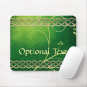 Tapis De Souris Céltic Green Knots & Feuilles (Avec souris)