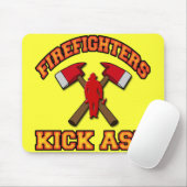 TAPIS DE SOURIS CENDRE DE COUP-DE-PIED DE SAPEURS-POMPIERS (Avec souris)