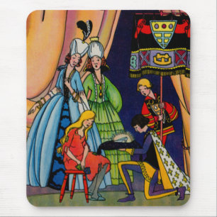 Tapis De Souris Cendrillon, le prince et la glissière en verre