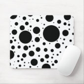 Tapis De Souris Centaines de points et cercles noirs dans la (Avec souris)