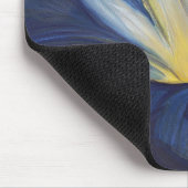 Tapis De Souris Centre bleu Mousepad de fleur (Coin)