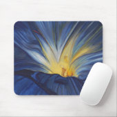 Tapis De Souris Centre bleu Mousepad de fleur (Avec souris)