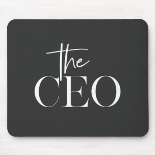 Tapis de souris CEO minimaliste moderne luxe noir 