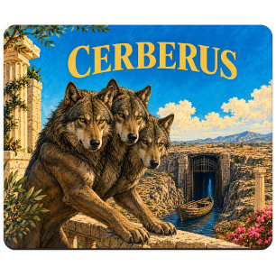 Tapis De Souris Cerberus, Monstre de Fantasy Gothique