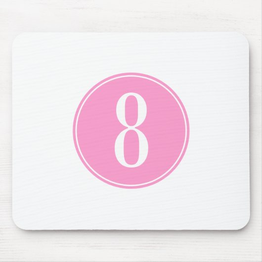Tapis De Souris Cercle #8 rose (Devant)