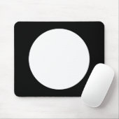 Tapis De Souris Cercle - Blanc avec noir (Avec souris)