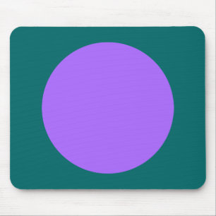 Tapis De Souris Cercle - bleu pourpre sur vert mousse
