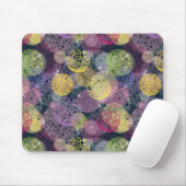 Tapis De Souris Cercle de points Polka de la Cute Abstraite (Avec souris)