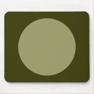 Tapis De Souris Cercle - Khaki et Olive foncé