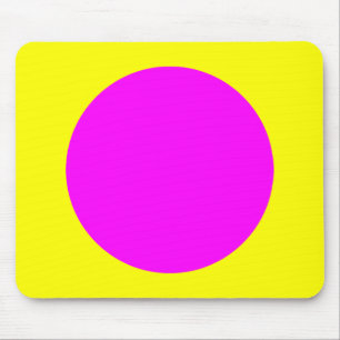 Tapis De Souris Cercle - Magenta sur Jaune
