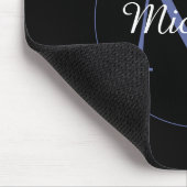 Tapis De Souris Cercle minimal moderne nom initial monogramme mode (Coin)